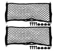 TONIXY Rete portaoggetti per auto, organizer per sedile posteriore con viti, contiene mappe per bottiglie di telefono, in plastica nera, 25 x 60 cm, confezione da 2 per camper, barca, teatro