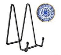 TONIXY Robusto cavalletto quadrato in metallo da 15,2 cm, colore nero o finito, supporto da tavolo per piatti, immagini e segnaletica (nero)