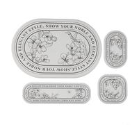 TONIXY Set di 4 cuscinetti assorbenti in terra di diatomee per piani di lavoro della cucina e del bagno, ad asciugatura rapida, antiscivolo, con design floreale