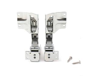 TONIXY Set di cerniere integrate per frigorifero e congelatore Hettich 50 415, coppia di cerniere in metallo sinistra e destra, finitura argentata, per riparazioni di elettrodomestici da cucina senza