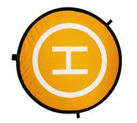 TONIXY Tappetino di atterraggio per droni, pieghevole Helipad Dronepad, tappetino di lancio 75 cm in nylon impermeabile con strisce riflettenti e chiodi a terra per DJ (110 cm double face)