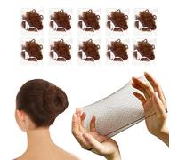 TonJin Retine per capelli per chignon, 50 pezzi, marrone, 50,8 cm, rete elastica invisibile per capelli, per donne, balletto, danza, ristorazione, lavoratori che dormono