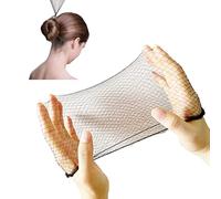 TonJin Retine per capelli per chignon, 50 pezzi, nero, 50,8 cm, rete elastica invisibile per capelli, per donne, balletto, danza, ristorazione, lavoratori che dormono