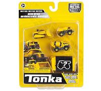Tonka 06056 Micro Metals Dump Truck Cement Mixer and Bull Dozers, Building and Dumper Truck for Children, Kids Construction Toys, Vehicle Toys for Creative Play, Toy Trucks for Children Aged 3 plus