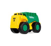 Tonka Steel Classics | Camion della spazzatura con paletta e trasportatore | Veicolo da costruzione, design robusto, effetti sonori realistici, cabina luminosa, giocattoli all'aperto per bambini,