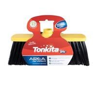 TONKITA | Area Scopa per Esterni, per Superfici Grezze, Pavimenti Ciottolati e Cortili, Setole in Materiale 100% Riciclato e Riciclabile, Molto Resistente - Made In Italy