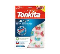 Tonkita | Easy Telo per ASSE da Stiro 140x50 cm, Copri ASSE in Cotone Riciclato e Spugna, con Bordo Elastico, per Assi da Stiro Fino a 132x42 cm, Morbido e Pratico - Made in Italy