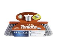TONKITA | Practica Scopa per Spazi Interni, con Bordo Paracolpi, Setole Fitte e Inclinate, Materiale 100% Riciclato e Riciclabile, Made in Italy