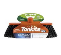 TONKITA | Spazio Scopa per Interni, con Bordo Paracolpi, Setole Fitte e Inclinate, Materiale 100% Riciclato e Riciclabile, Made in Italy