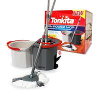 TONKITA Spin Power Mop Lavapavimenti con Pedale e Doppio Secchio Separabile