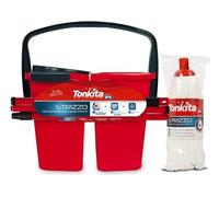 Tonkita Strizzo set completo lavapavimenti 2 vasche Secchio Manico Fiocco 775/S7