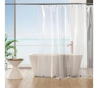 Tonnali Tenda da doccia trasparente 180 x 200 cm, anti-muffa, resistente all'acqua, con 3 potenti magneti per clip magnetiche libere, kit per la protezione delle perdite