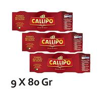 tonno callipo in olio di oliva scatola rossa 9 confezioni da 80 gr cadauna