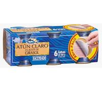 Tonno Chiaro in Olio di Girasole, 6 Lattine da 80g, Peso Netto 480g, pack 2