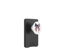 Tonno Pesca Tonno Rosso 4 luglio USA Bandiera Americana Ragazza PopSockets PopWallet per MagSafe