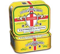 Tonno rosso del mediterraneo in latta "Ventresca di tonno" artigianale 350gr in olio di oliva