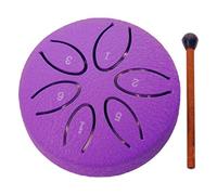 Tono Da 3 Pollici 6 Tamburo In Acciaio Dimensioni Ridotte E Facili Da Trasportare Handpan La Superficie Del Tamburo Glassata Ha Una Consistenza Tongue Drum(Purple)