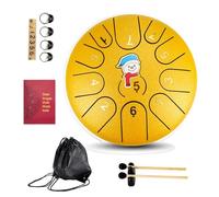 Tono Da 6 Pollici 11 Tamburo In Acciaio Adatto Per Lo Yoga E La Meditazione Handpan Può Essere Dato Come Regalo Agli Sposi, Regali Di Laurea Tongue Drum(Gold)
