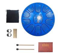 Tono Da 6 Pollici 11 Tongue Drum Le Note Alte E Basse Sono Collegate, Facili Da Imparare Handpan La Base Di Gomma Non è Facile Da Scivolare Tamburo In Acciaio(Blue A)