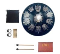 Tono Da 6 Pollici 11 Tongue Drum Le Note Alte E Basse Sono Collegate, Facili Da Imparare Handpan La Base Di Gomma Non è Facile Da Scivolare Tamburo In Acciaio(Nero)