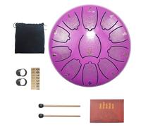 Tono Da 6 Pollici 11 Tongue Drum Le Note Alte E Basse Sono Collegate, Facili Da Imparare Handpan La Base Di Gomma Non è Facile Da Scivolare Tamburo In Acciaio(Purple)