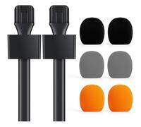 TONOR Impugnatura per Microfono DJI Mic RODE, Supporto per Microfono GO Wireless Portatile, Supporto per Microfono Lavalier, Adattatore per Microfono per Vlog/Interviste/Reportage,2 Pacchi, 24 cm,TP20