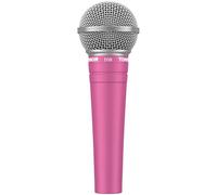 TONOR Microfono dinamico per voce cardioide, microfono cablato XLR con filtro anti-pop integrato e griglia a rete sferica, microfono portatile con riduzione del rumore, canto, palco, live, D58 Rosa