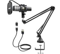 TONOR microfono USB kit, set microfono a condensatore cardioide per PC per recording di podcast, gaming, streaming, canto, voice over, microfono da studio con supporto regolabile a braccio,TC30+