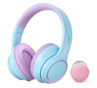 TONOSHARK Cuffie Bluetooth Bambina, Cuffie Antirumore Bambini, 60h Autonomia, Wireless Over-Ear Con Microfono, Pieghevoli, Custodia Inclusa, Per Scuola e Viaggi (Viola)