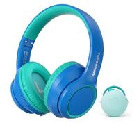 TONOSHARK Cuffie Bluetooth Bambini, Cuffie Antirumore Bambini, 60h Autonomia, Wireless Over-Ear Con Microfono, Pieghevoli, Custodia Inclusa, Per Scuola e Viaggi (Blu)