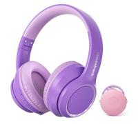 TONOSHARK Cuffie Bluetooth Bambini, Cuffie Antirumore Bambini, 60h Autonomia, Wireless Over-Ear Con Microfono, Pieghevoli, Custodia Inclusa, Per Scuola e Viaggi (Viola)
