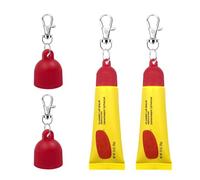 Tonsamvo 2 portachiavi compatibili con tubi Carmex Classic da 9,92 g, rosso
