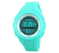 TONSHEN Donna Orologio da Polso Ragazzo Bambini 50M Impermeabile LED Digitale Militare Tattica Outdoor Sportivo Orologi Plastica Lunetta E Gomma Band Date Calendario Cronometro Blu (Blu)