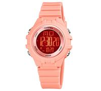 TONSHEN Ragazzo e Ragazza Orologio Multicolore LED Luce Impermeabile Digitale Orologi da Polso Outdoor Sportivo Multifunzione Plastica Cassa e Gomma Cinturino (Rosa)