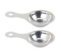 TONSHEN Separatore di Uova in Acciaio Inox Grado Alimentare, Giallo Uovo e Proteine Divisore, Set di 2 Pezzi | Accessorio da Cucina per Dolci e Ricette Salutari (Facile da Pulire)