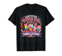 Tonsille Bye Bye Tonsils Cute Recovery Design Tonsille Sfratto Tonsille Maglietta con Stampa Grafica Economica, Uomo, Nero, XL