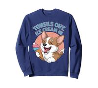 Tonsille fuori, gelato dentro, Corgi Puppy Design Felpa
