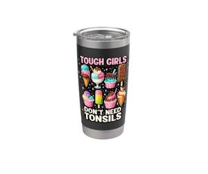 Tonsille Fuori Tonsillectomia Recupero Design Guarigione dopo Bicchiere termico in acciaio inox doppia parete