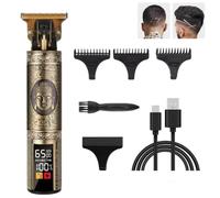 Tonsor Pro Shaver,Tonsor Pro Electric Shaver,T Blade Beard Trimmer Electric Shaver Razor,Cordless Hair Clippers,with LCD Display,for Men Haircutting Grooming Kit,Rechargeable,Waterproof (A)