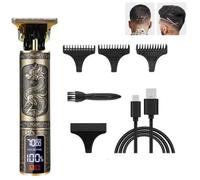Tonsor Pro Shaver,Tonsor Pro Electric Shaver,T Blade Beard Trimmer Electric Shaver Razor,Cordless Hair Clippers,with LCD Display,for Men Haircutting Grooming Kit,Rechargeable,Waterproof (B)