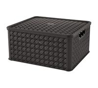 Tontarelli Scatola Arianna in plastica marrone 33x29x16,5 cm