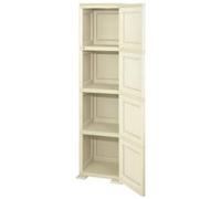 Tontarelli - Armadio Mono Anta 3 Ripiani Cm 40x43x164 In Resina Colore Angora - Omnimodus - 8085568