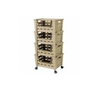Tontarelli Carrello eva, 4 ceste rovere 60x40 CARRELLO EVA, 4 ceste ROVERE 60x40