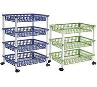 Tontarelli Carrello Verduero Mito, 4 Cesti, Verde, 40 x 85 cm, Plastica, Taglia Unica