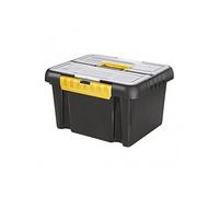 Cassetta Utile Porta Attrezzi Piccola Colore Nero e Ambra 10L Bricolage