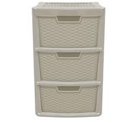 Tontarelli Cassettiera 3 Cassetti Tortora Rattan