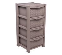 TONTARELLI CASSETTIERA 83 CM TORTORA A 4 SCOPARTIMENTI CON STRUTTURA IN PLASTICA