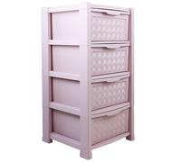 TONTARELLI CASSETTIERA ARIANNA 4 CASSETTI ROSA