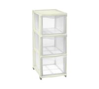 CASSETTIERA 'COVER LINE' colore trasparente/panna TONTARELLI