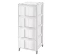 Tontarelli Cassettiera salvaspazio 4C (38,5x39,5x86cm) BAMBÙ Bianco 9022069112